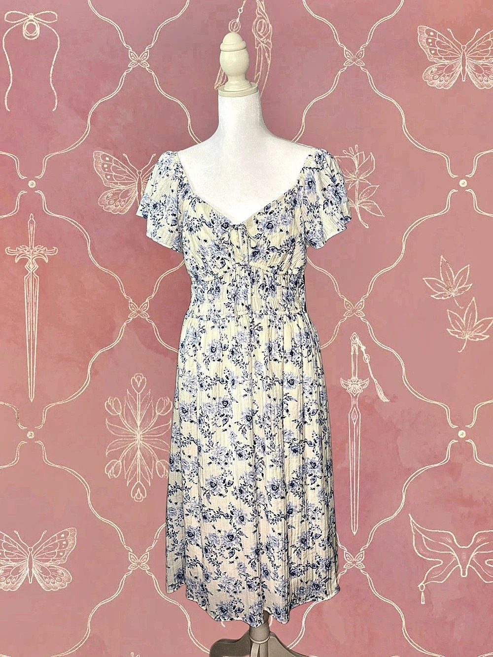 Ditsy Floral Midi Dress